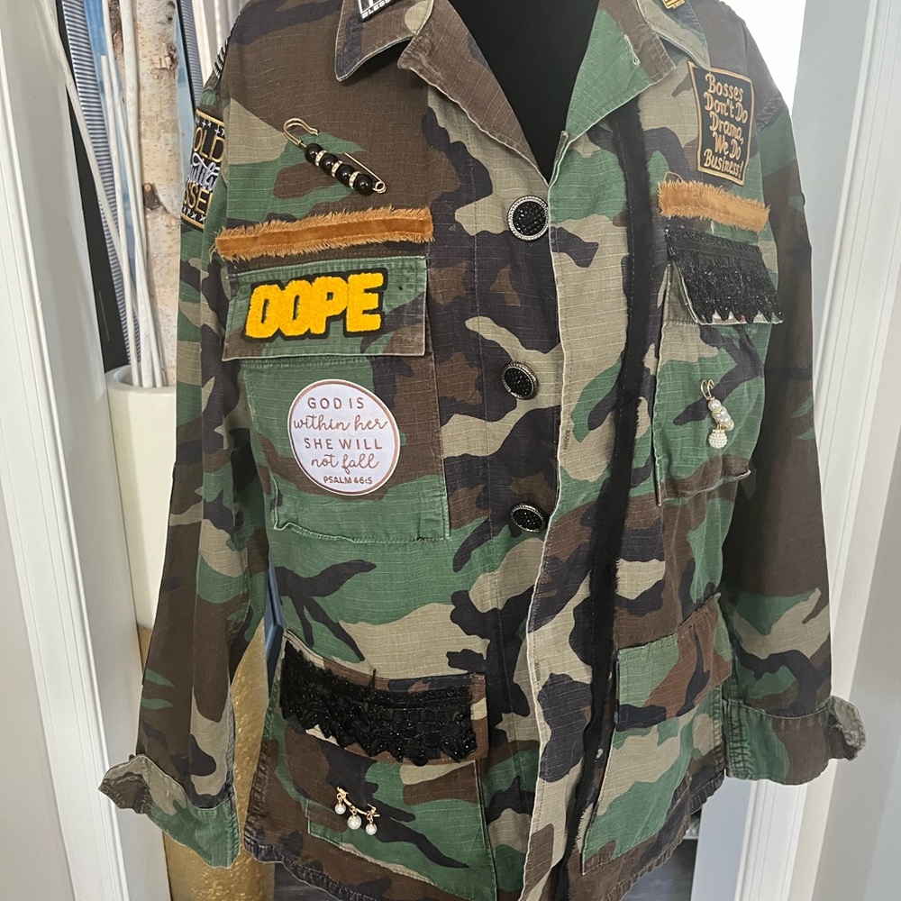 Camouflage Patchwork Jacket - image 4